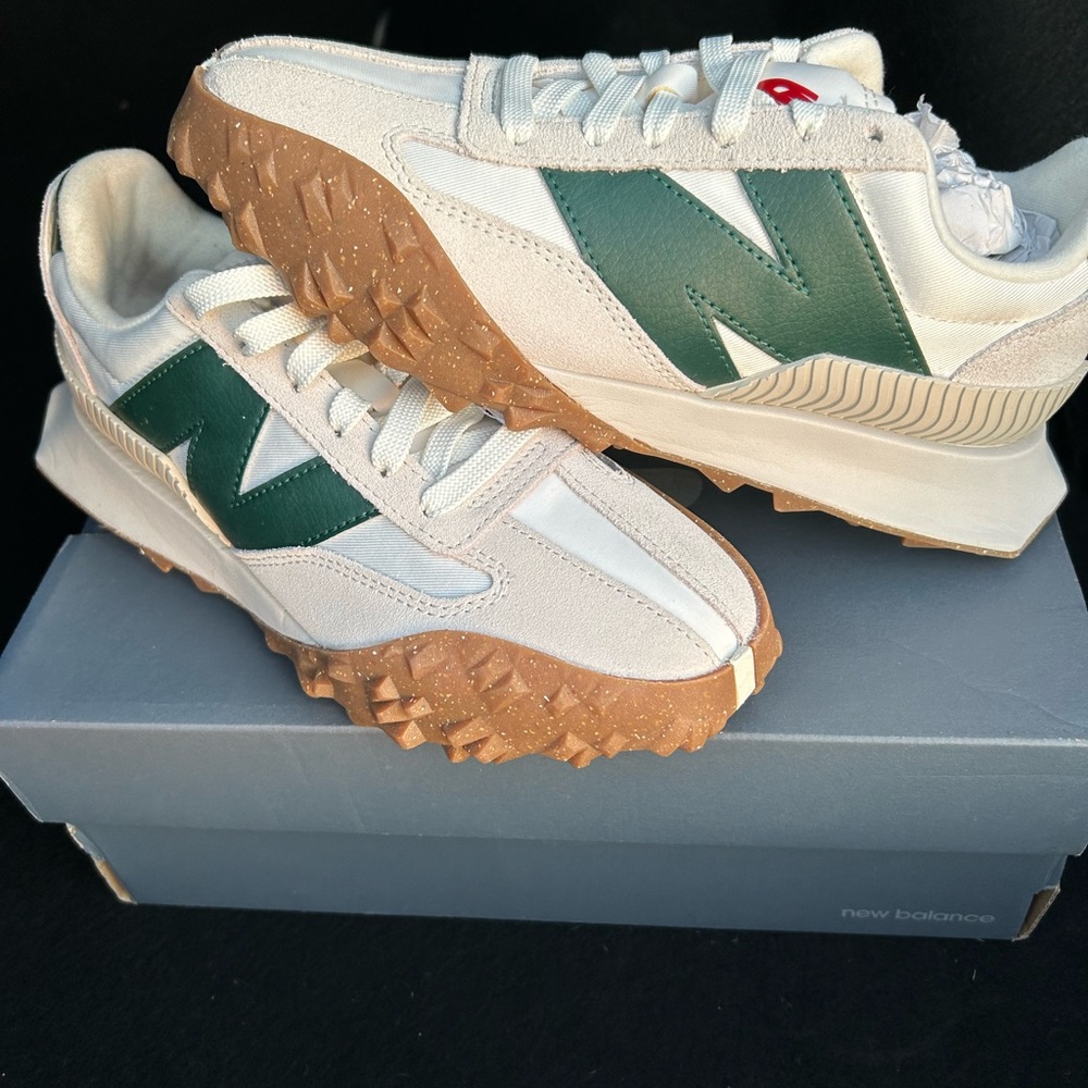 New Balance White and Green Shoes